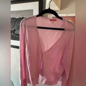 100% cashmere J crew cardigan pink